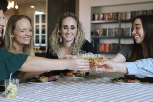 Image of friends havign drinks